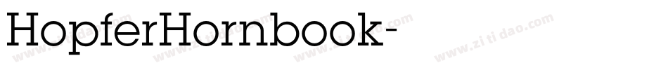 HopferHornbook字体转换