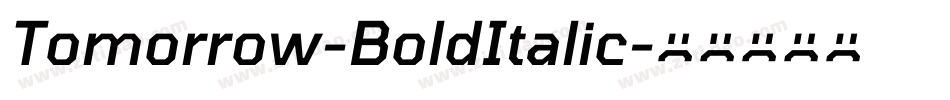 Tomorrow-BoldItalic字体转换