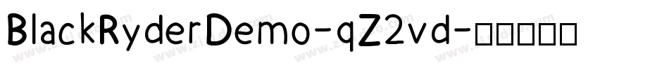 BlackRyderDemo-qZ2vd字体转换