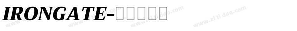IRONGATE字体转换