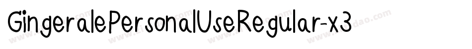 GingeralePersonalUseRegular-x3L5O字体转换