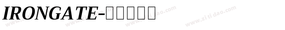 IRONGATE字体转换