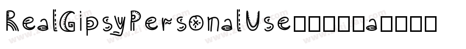 RealGipsyPersonalUse-5110a字体转换