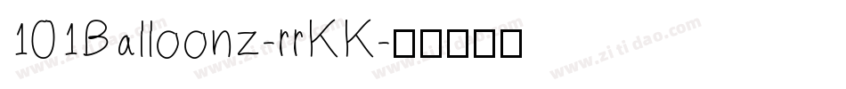101Balloonz-rrKK字体转换