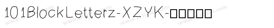 101BlockLetterz-XZYK字体转换
