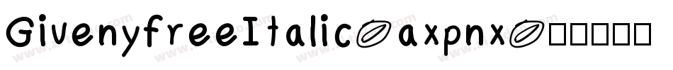 GivenyfreeItalic-axpnx字体转换