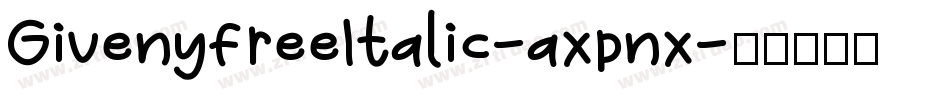 GivenyfreeItalic-axpnx字体转换