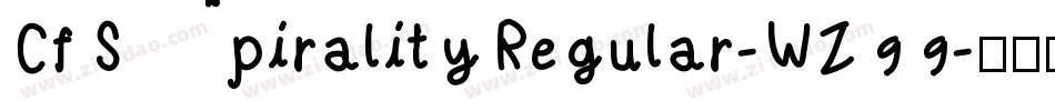 CfSpiralityRegular-WZ99字体转换