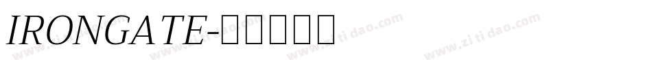 IRONGATE字体转换