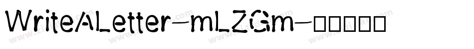 WriteALetter-mLZGm字体转换