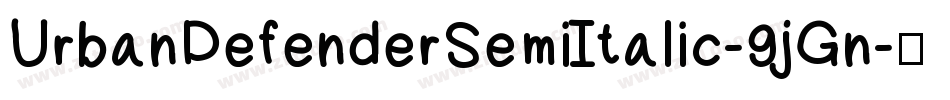 UrbanDefenderSemiItalic-9jGn字体转换