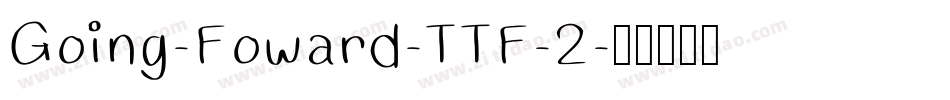 Going-Foward-TTF-2字体转换