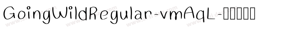 GoingWildRegular-vmAqL字体转换