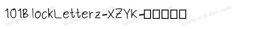 101BlockLetterz-XZYK字体转换