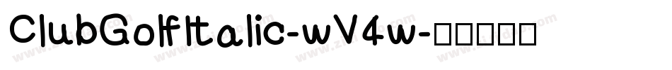 ClubGolfItalic-wV4w字体转换