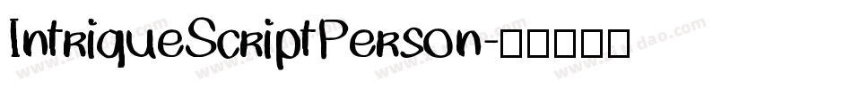 IntriqueScriptPerson字体转换