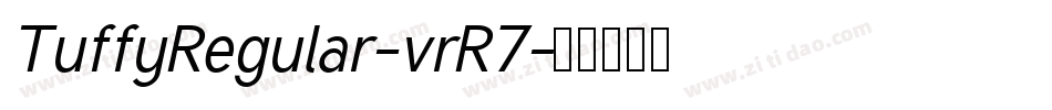 TuffyRegular-vrR7字体转换