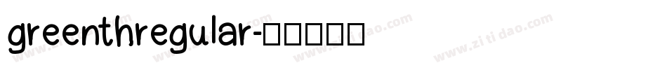 greenthregular字体转换