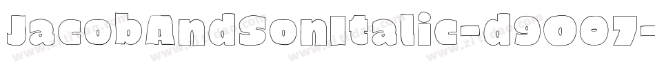 JacobAndSonItalic-d9O07字体转换