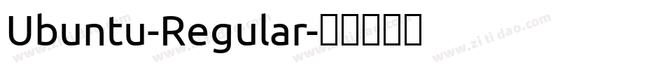 Ubuntu-Regular字体转换