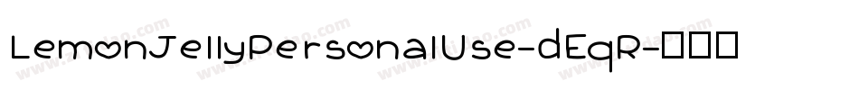 LemonJellyPersonalUse-dEqR字体转换