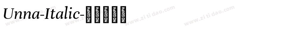 Unna-Italic字体转换