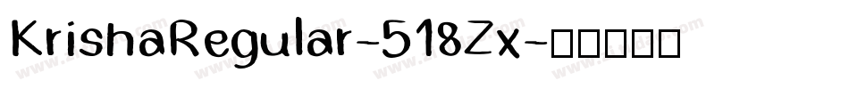 KrishaRegular-518Zx字体转换