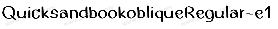QuicksandbookobliqueRegular-e1Zx字体转换