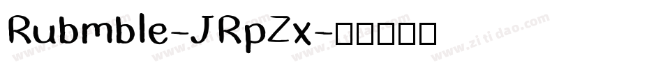 Rubmble-JRpZx字体转换
