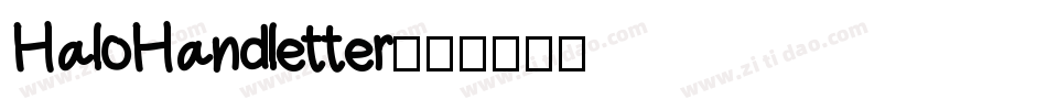 HaloHandletter字体转换