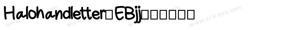 Halohandletter-EBjj字体转换