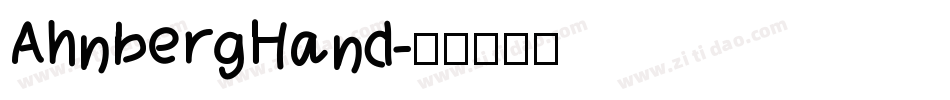 AhnbergHand字体转换