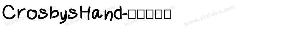 CrosbysHand字体转换