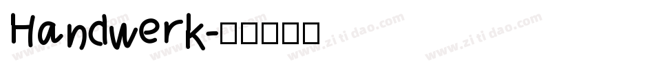 Handwerk字体转换
