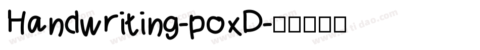 Handwriting-poxD字体转换