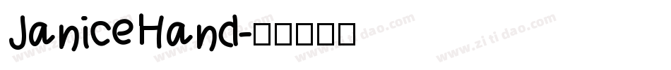 JaniceHand字体转换