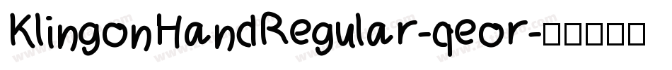 KlingonHandRegular-qeor字体转换