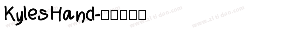 KylesHand字体转换
