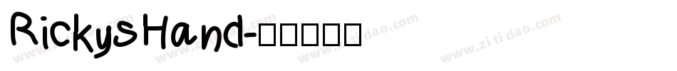 RickysHand字体转换