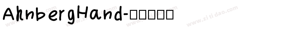 AhnbergHand字体转换