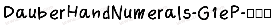 DauberHandNumerals-G1eP字体转换