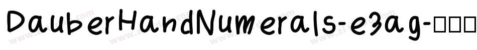 DauberHandNumerals-e3ag字体转换