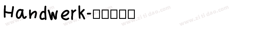 Handwerk字体转换