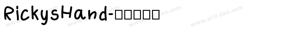 RickysHand字体转换