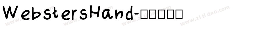 WebstersHand字体转换