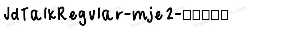 JdTalkRegular-mje2字体转换