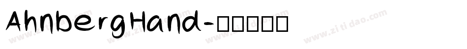 AhnbergHand字体转换