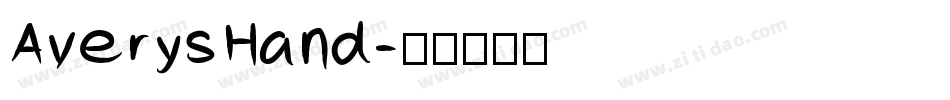 AverysHand字体转换