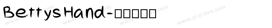 BettysHand字体转换
