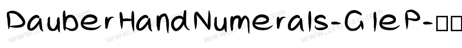 DauberHandNumerals-G1eP字体转换